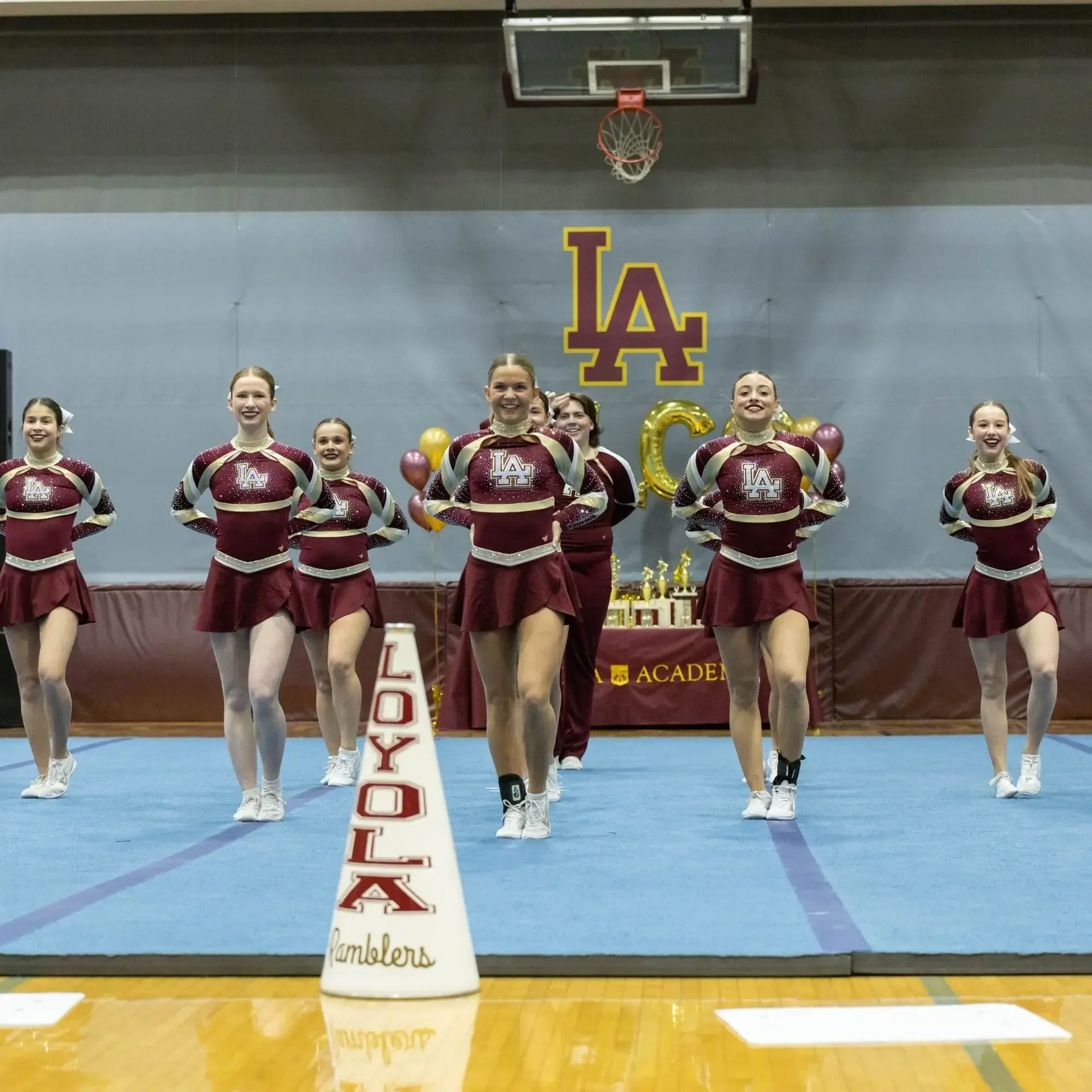 Varsity cheerleaders