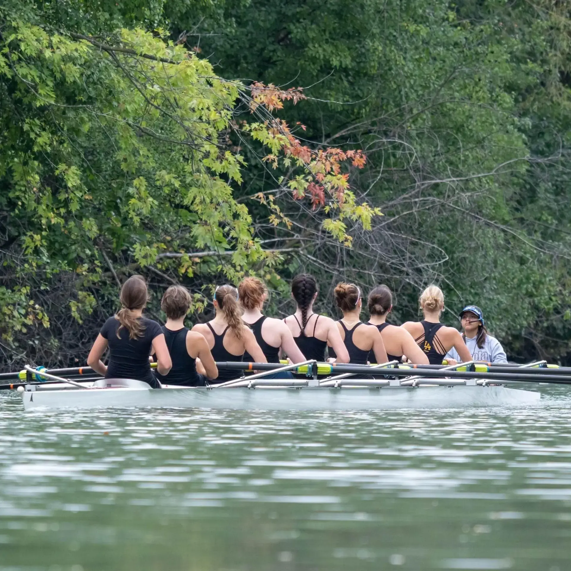 Crew members on water