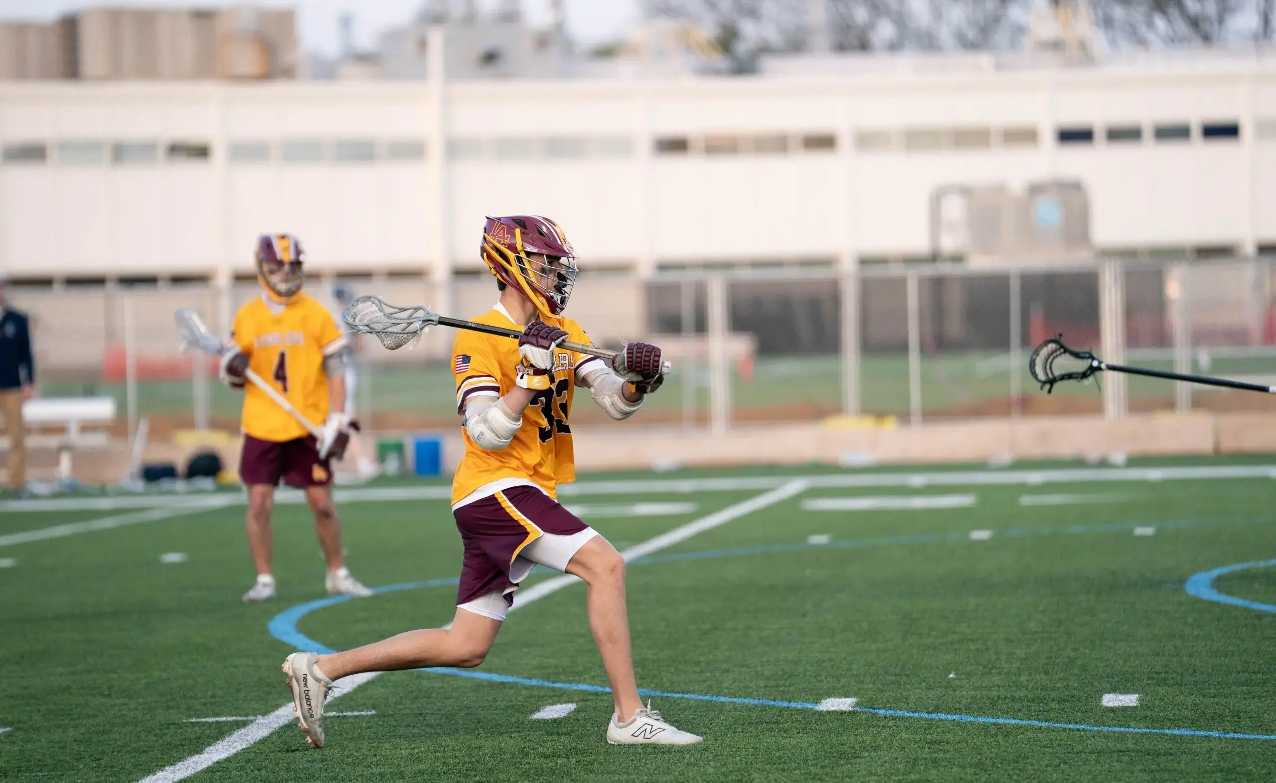 Students playing lacrosse