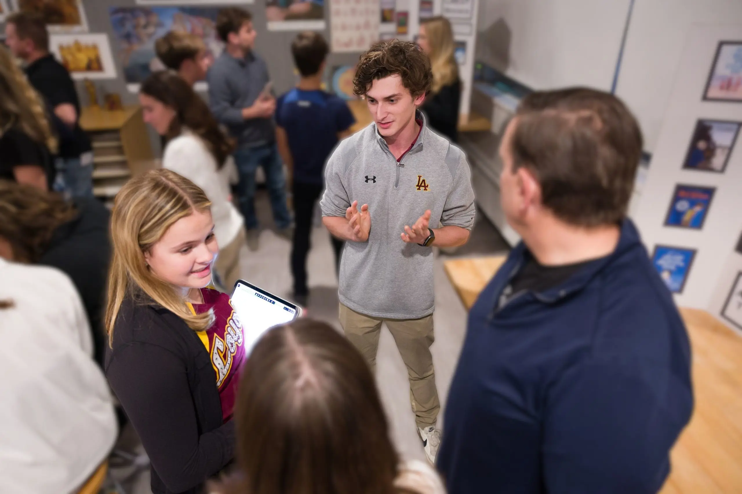 Students Interacting During Open House