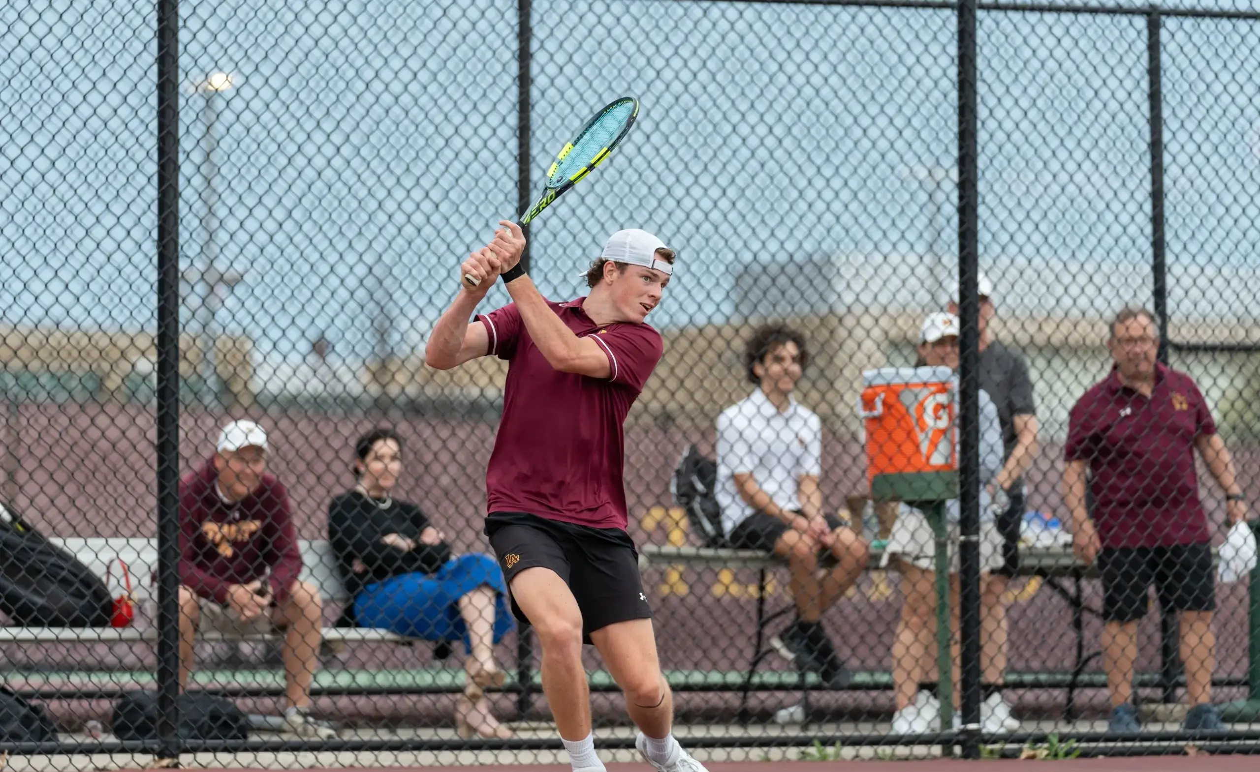Students playing tennis