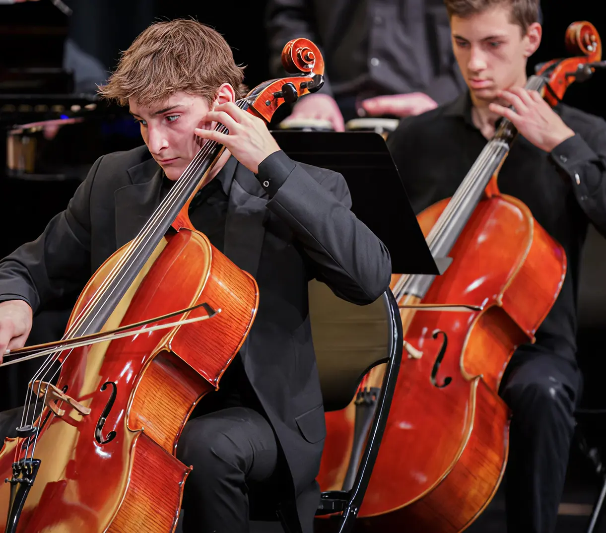 Students playing violin